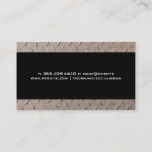 建築アイコン | スチール 名刺 (裏面)