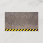 建築アイコン | 錆びた金属 | 注意 名刺 (裏面)