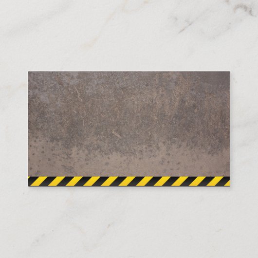 建築アイコン | 錆びた金属 | 注意 名刺 (裏面)