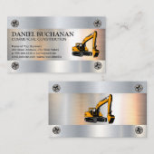 建築アース引越し業者車 |金属製ねじ 名刺 (正面/裏面)