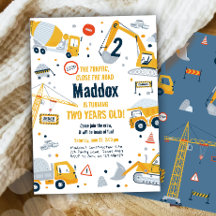 建築イエローダンプトラックディガーボーイ誕生日