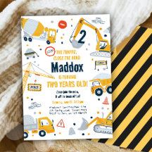 建築イエローダンプトラックディガーボーイ誕生日