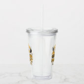 建築イエローボーズダンプトラック誕生日 アクリルタンブラー (右)