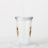 建築イエローボーズダンプトラック誕生日 アクリルタンブラー (左)