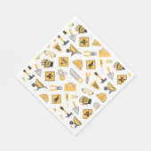 建築イエローボーズダンプトラック誕生日 スタンダードランチョンナプキン (角)