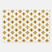 建築イエローボーズダンプトラック誕生日 ラッピングペーパーシート (正面3)