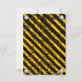 建築イエロー&ブラックベビーシャワー サンキューカード (裏面)