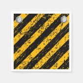 建築イエロー&ブラックベビーシャワー スタンダードカクテルナプキン (正面)