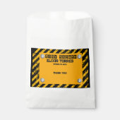 建築イエロー&ブラックベビーシャワー フェイバーバッグ (正面)