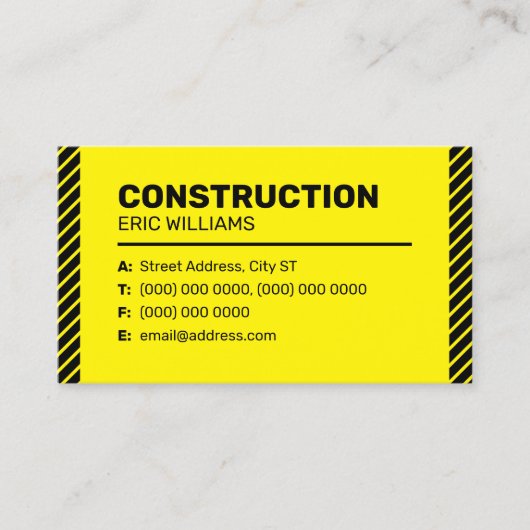 建築インスパイアサイト最小モダン者 名刺 (正面)