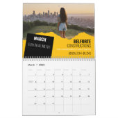 建築ウォールカレンダー | イエロー&ブラッククレーン カレンダー (3月 2026)