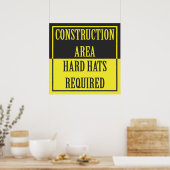 建築エリア – 懸命帽子が必要 ポスター (キッチン)