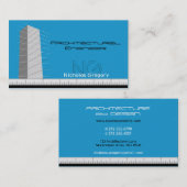 建築エンジニアリングの青い名刺 名刺 (正面/裏面)