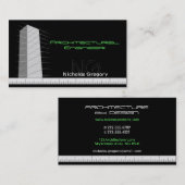 建築エンジニアリングの黒の名刺 名刺 (正面/裏面)