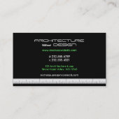 建築エンジニアリングの黒の名刺 名刺 (裏面)