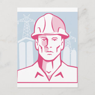 建築エンジニアHardhat ポストカード