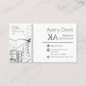 建築エンジモダンニアブループリントスケッチ 名刺 (正面)