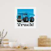 建築カスタムキッズジャイアントマイニングダンプトラック ポスター (キッチン)