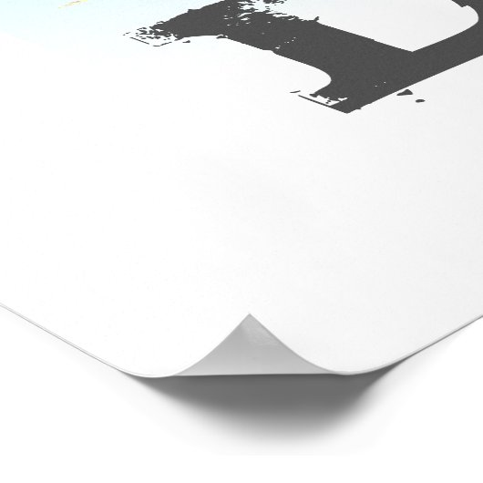 建築カスタムキッズトラックイエローディガー ポスター (角)