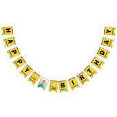 建築カスタムキッズフォトボーイズバースデーパーティー バンティングフラッグ (全)