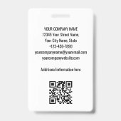 建築カスタムサイトIDロゴQRコードオレンジ バッジ (裏面)