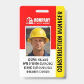 建築カスタムサイトIDロゴQRコード赤黒 バッジ (正面)