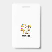 建築カスタムトラックバースデーパーティーパス バッジ (裏面)