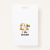 建築カスタムトラックバースデーパーティーパス バッジ (裏面)