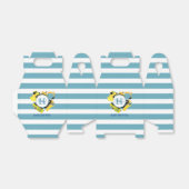 建築カスタムトラックブルーベビーストライプシャワー フェイバーボックス (折り畳みなし)