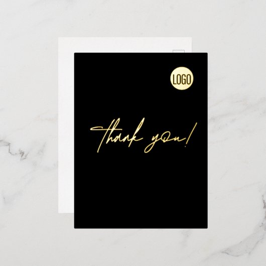 建築カスタムロゴ縦型シンプル 箔招待状ポストカード (正面/裏面)