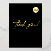 建築カスタムロゴ縦型シンプル 箔招待状ポストカード (正面)