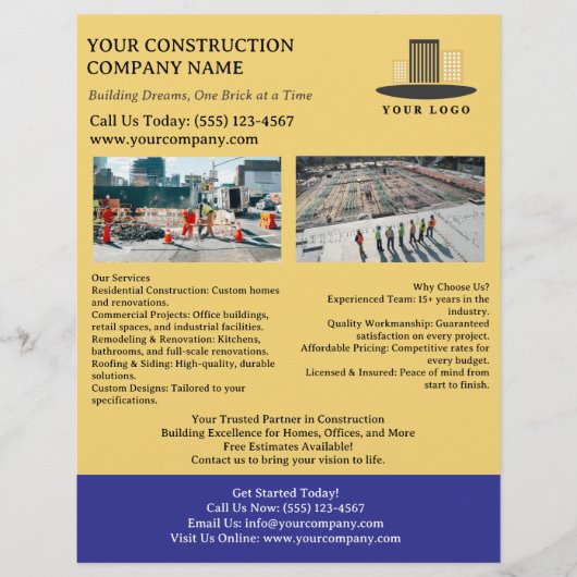 建築カスタム会社 チラシ (正面)