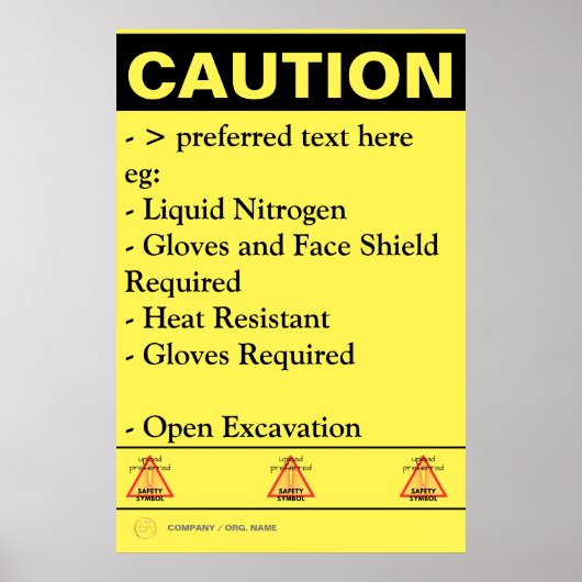 建築カスタム安全注意事項掲示板 ポスター (正面)