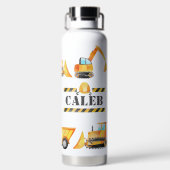 建築カスタム水ボトル |名前をカスタムする ウォーターボトル (背面)