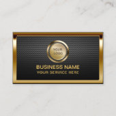 建築カスタム金ゴールドロゴプロフェッショナルメタル 名刺 (正面)