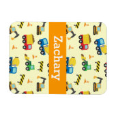 建築カラフル車の少年のパターン マグネット (横)