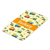 建築カラフル車の少年のパターン マグネット (左側)