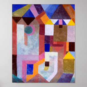 建築カラフル: Paul Klee 1917 ポスター
