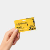 建築カンパニーイエロー&ブラッククレーンデザイン バッジ (手持ち)