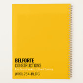 建築カンパニーイエロー&ブラッククレーンデザイン プランナー手帳 (裏面)