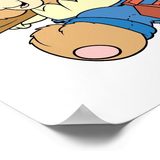 建築カーペンターベア ポスター (角)