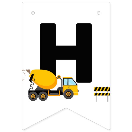 建築キッズハッピーバースデーパーティー バンティングフラッグ (第2の旗)