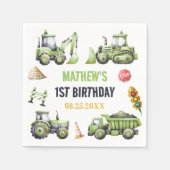 建築キッズ1st誕生日パーティー スタンダードカクテルナプキン (正面)