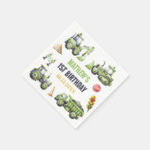 建築キッズ1st誕生日パーティー スタンダードカクテルナプキン (角)