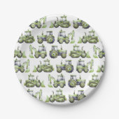 建築キッズ1st誕生日パーティー ペーパープレート (正面)