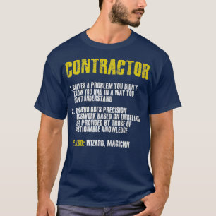 建築クおもしろいルー請負業者ギフトプレミアム Tシャツ