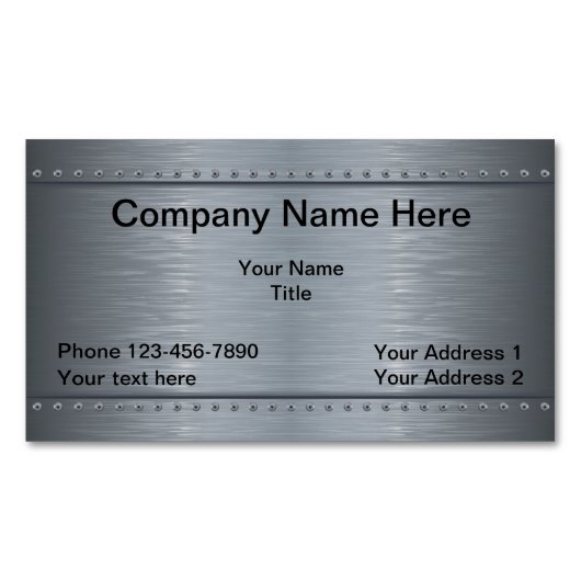 建築クラシックレイアウト マグネット名刺 (正面)