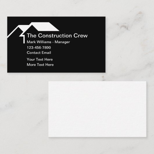 建築クラシック名刺テンプレート 名刺 (正面/裏面)