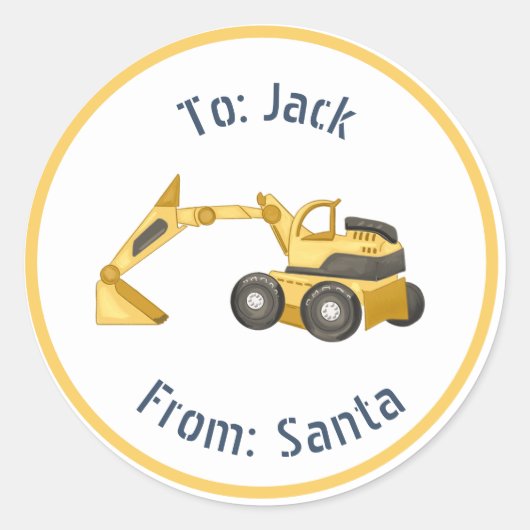 建築クリスマスディガークリストギフトラベル ラウンドシール (正面)