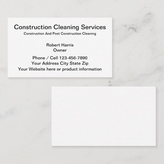建築クリーニングサービス 名刺 (正面/裏面)